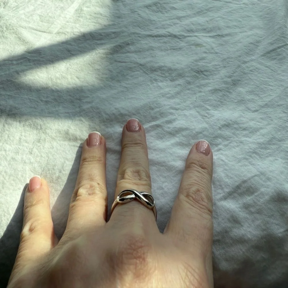 Sterling Silver Size 8 Infinity‎ Ring
